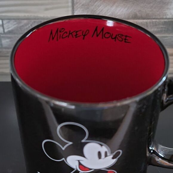 Disney Mickey Mouse Mug Double Sided Ceramic Coffee Cup Classic Black Red - Picture 4 of 7